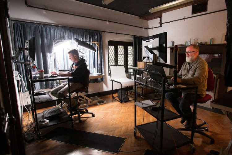 Staff from Imaging team in the imaging studio