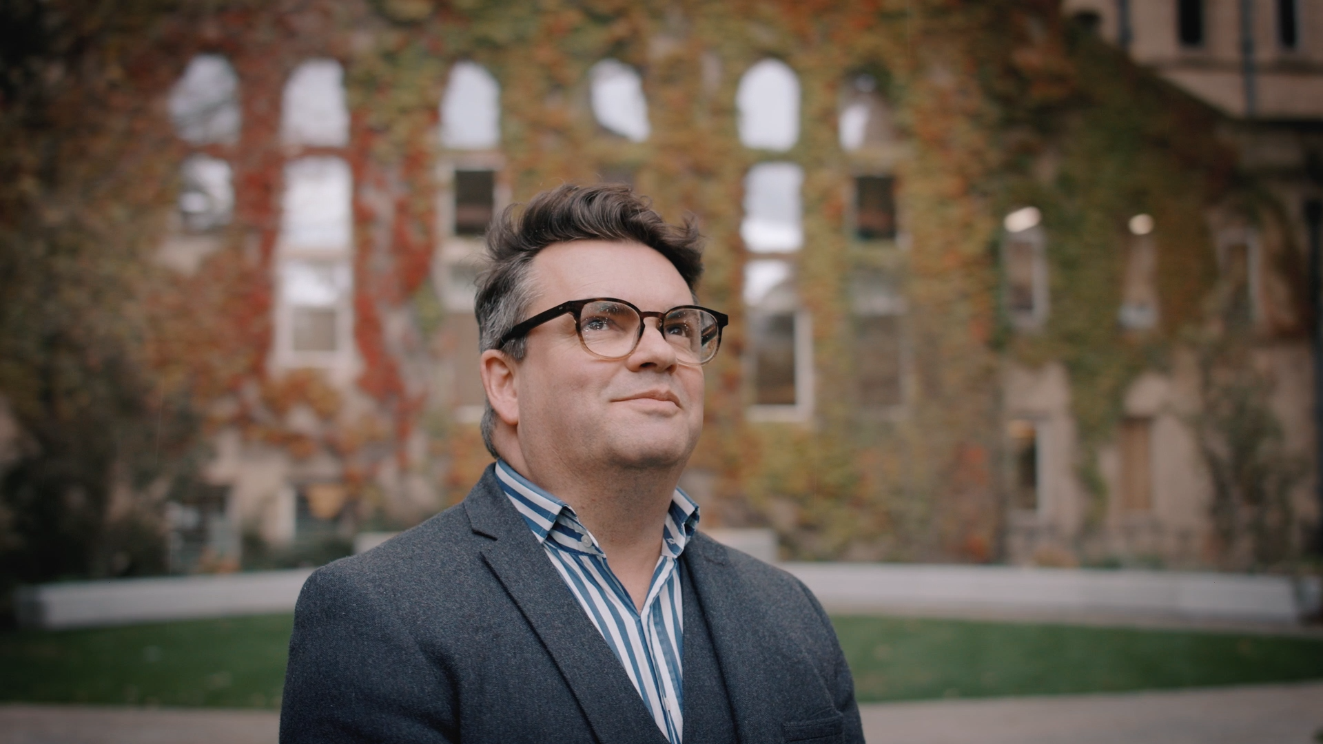 Professor Christopher Pressler in the Old Quad