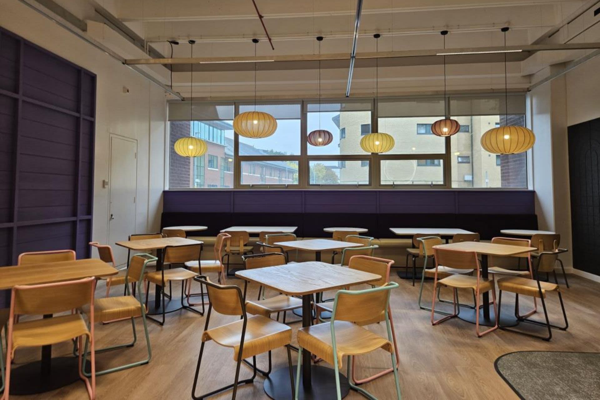 New tables and facilities in Library Lounge