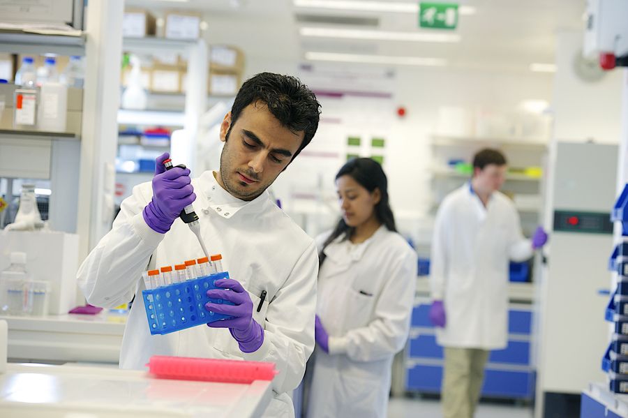 A researcher in a lab 
