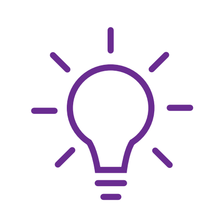 Sketch of a light bulb glowing